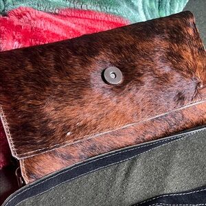 Elegant Brown Fur Women's Crossbody Bag